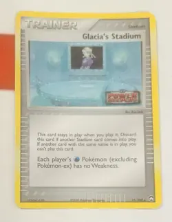 Pokemon TCG Glacia's Stadium Reverse Holo 76/108 EX Power Keepers Stamped Lp - Image 2