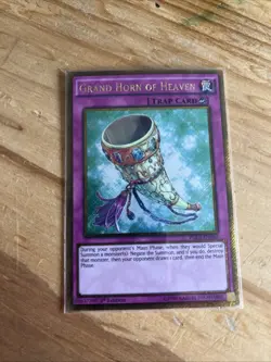 Grand Horn of Heaven - PGL3-EN040 - Gold Secret Rare - 1st Edition YuGiOh! - Image 1
