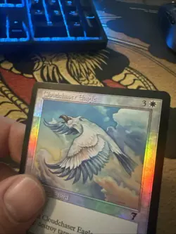 Mtg Magic 7th Edition Foil Misprint Print Line Cloudchaser Eagle Error Card - Image 2