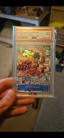 One Piece Monkey D. Luffy Card Game OP11-118 Manga Rare - Image 1