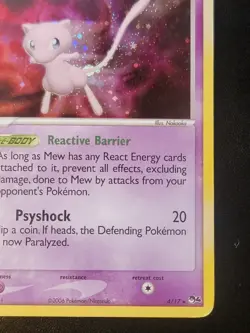 Mew 4/17 POP Series 4 Promo Pokemon Card Holo Foil Rare LP - Image 4