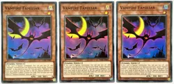 3 x DASA-EN001 Vampire Familiar - Super Rare 1st Edition Near Mint YuGiOh Cards - Image 1