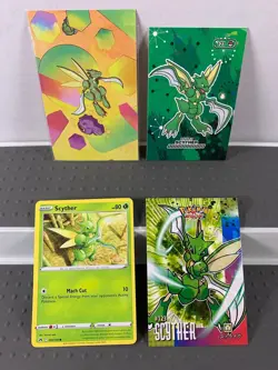 Pokemon Lot of Cards and Stickers All Scyther #123 Scyther Only Lot of 21 - Image 4