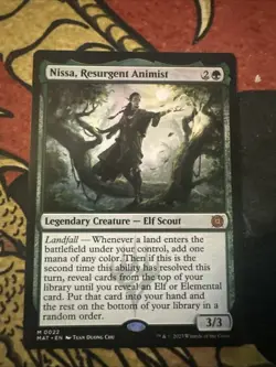 Mtg Magic Aftermath Ink Error Misprint Nissa Resurgent Animist Card - Image 1