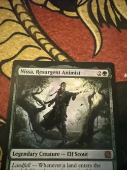 Mtg Magic Aftermath Ink Error Misprint Nissa Resurgent Animist Card - Image 2