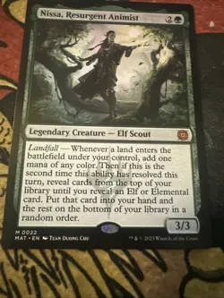 Mtg Magic Aftermath Ink Error Misprint Nissa Resurgent Animist Card - Image 3