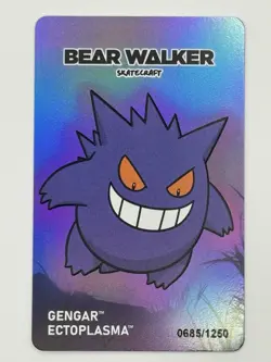 Pokemon Center x Bear Walker Gengar Skateboard Card: 0685/1250 - Image 2