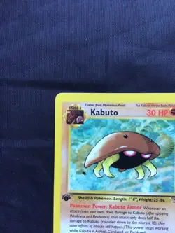 Pokemon Cards: Fossil 1st Edition Common: Kabuto 50/62 - Image 2
