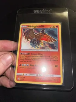 Pokemon TCG Shining Ho-Oh SM70 Black Star Promo Holo Card Near Mint Condition - Image 1