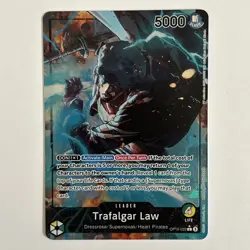 One Piece TCG Royal Blood OP10-022 Trafalgar Law Leader Parallel Alt Art NM Card - Image 1