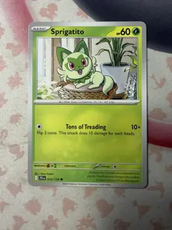 Sprigatito Common SV09: Journey Together 016/159 NM English Pokemon Card - Image 1