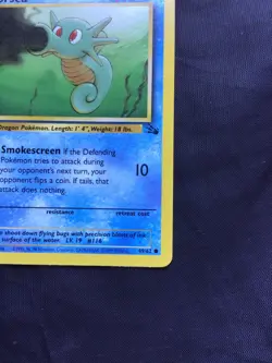 Pokemon Cards: Fossil 1st Edition Common: Horsea 49/62 - Image 4