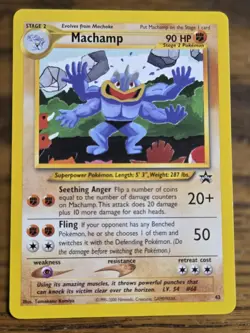 Pokemon Wotc Black Star Promo # 43 Machamp *nice looking card* - Image 1