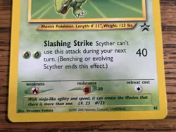 Pokemon Wotc Black Star Promo # 45 SCYTHER *awesome card look* - Image 3