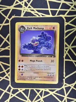🔥 Dark Machamp 27/82 🔥 Non Holo Rare Team Rocket Set Pokemon Card WOTC TCG - Image 2