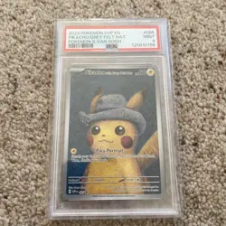 Pokemon Card PSA 9 Pikachu with Grey Felt Hat SVP 085 Van Gogh Promo Museum 2023 - Image 1