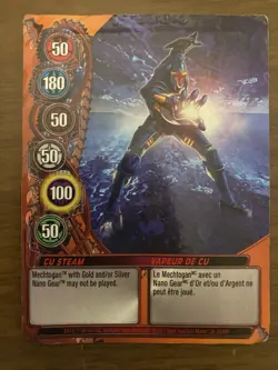 Bakugan Card - Cu Steam (Taylean) - Gate - Mechtanium Surge 22/48f Vapeur De CU - Image 1