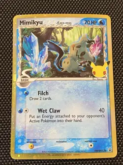 Pokemon TCG Mimikyu SWSH136 Holo Rare Promo Card Celebrations Collection - NM - Image 1