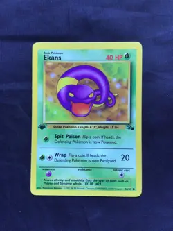 Pokemon Cards: Fossil 1st Edition Common: Ekans 46/62 - Image 1
