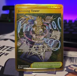 Jamming Tower Destined Rivals 243/182 Pokemon Trainer Card TCG Gold Hyper Rare - Image 1