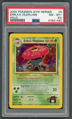 Pokemon Cards - PSA 8.5 Erika's Vileplume 5/132 - Gym Heroes - NM-MT+ - PSA8.5 - Image 1