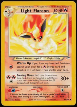 Light Flareon #46 Neo Destiny Pokemon Card - Image 1