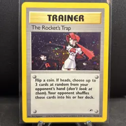 2000 WOTC Pokemon Gym Heroes The Rocket's Trap Holo #19/132 Trainer Card - Image 1