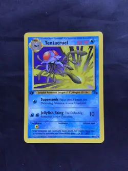 Pokemon Cards: Fossil 1st Edition Uncommon: Tentacruel 44/62 - Image 1