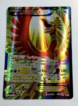 Pokemon Card Full Art HO-OH ex 121/122 2016 Pokemon XY Breakpoint - LP/MP - Image 1