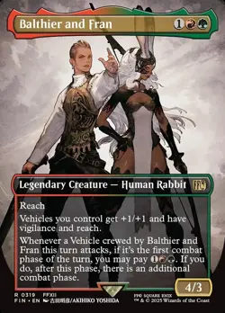 MTG Final Fantasy ARTIST BORDERLESS R Balthier and Fran #0319 - Image 1