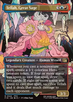 MTG Final Fantasy ARTIST BORDERLESS R Tellah, Great Sage #0349 - Image 1