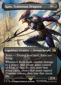 MTG Final Fantasy ARTIST BORDERLESS R Kain, Traitorous Dragoon #0316 - Image 1