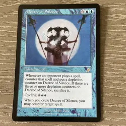 Decree of Silence Scourge Blue Rare MTG NM Magic: The Gathering - Image 1