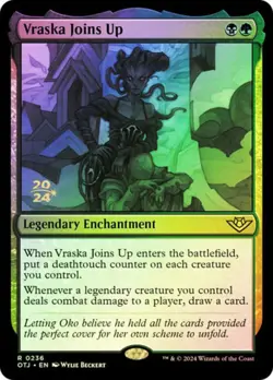 Light Play, English MTG Foil Vraska Joins Up - Foil - Prerelease Promo Outlaws o - Image 1