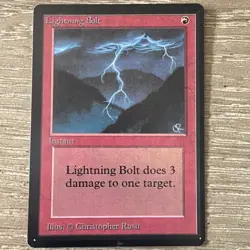 Beta Lightning Bolt NM MTG Vintage Magic: The Gathering - Image 1