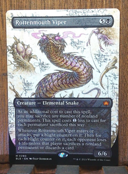 1x SHOWCASE Rottenmouth Viper, NM, Bloomburrow (BLB), Magic the Gathering MtG wh - Image 1