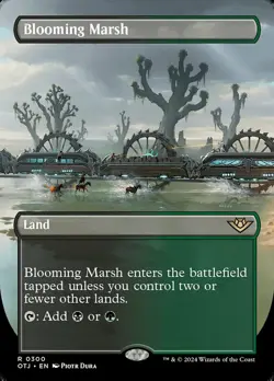 1 x Blooming Marsh - Borderless - Outlaws of Thunder Junction - Light Play - MTG - Image 1