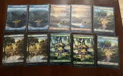 Chocobo Track Foil Full Art BASIC LAND NM Final Fantasy MTG Magic Lot of 10 - Image 1