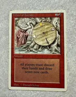 MTG Magic: The Gathering Revised Edition Wheel of Fortune Moderately Played - Image 1