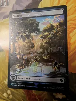 MTG Universe's Beyond Final Fantasy Swamp Full art Chocobo Track Foil Foil NM - Image 4