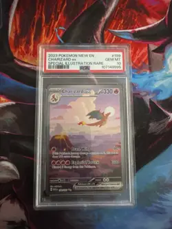 2023 POKEMON MEW EN-151 SPECIAL ILLUSTRATION RARE #199 CHARIZARD EX PSA 10 - Image 1