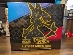 Pokemon TCG Crown Zenith Elite Trainer Box Lucario VSTAR Factory Sealed Box 820650851476 - Image 1
