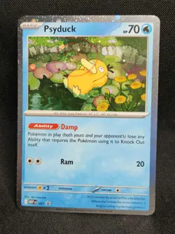 SWIRL - Pokemon - Psyduck 007 - Mega Evolutions Promo Holo Cosmos - Image 1