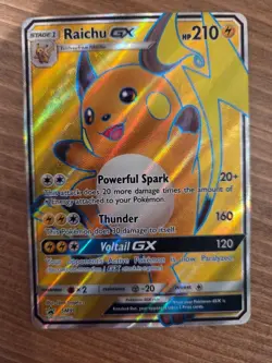 2017 Pokemon Raichu GX Full Art Holo Rare SM90 - Black Star Promo - NM - Image 1