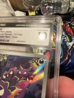 CGC 10 Gastly 177/162 Illustration Rare Sv05: Temporal Forces Pokemon - Image 3