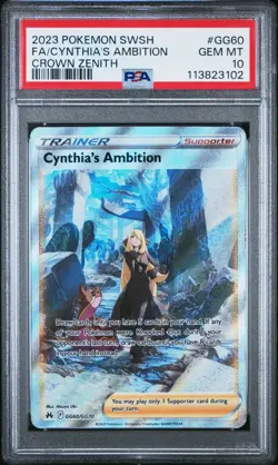 Pokemon Cynthia's Ambition GG60/GG70 SIR - Crown Zenith - Gem Mint 10 (PSA) - Image 1