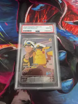 2025 POKEMON SIMPLIFIED CHINESE C-GEM #09 CAPTAIN PIKACHU PSA 10 - Image 1