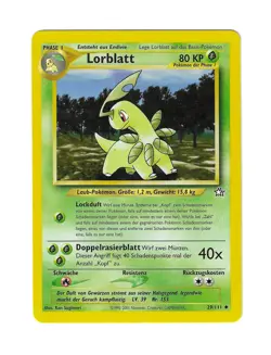 Pokemon Karte Lorblatt 29/111 DE Uncommon Neo Genesis Vintage 2001 NM - Image 1