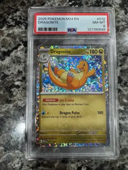DRAGONITE 2025 POKEMON M24 EN-MCDONALD'S COLLECTION #012 PSA 8 - Image 1