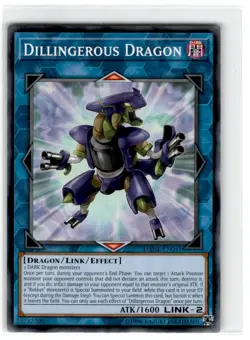 Yu-Gi-Oh! Dillingerous Dragon Common DANE-EN041 Lightly Played Unlimited - Image 1
